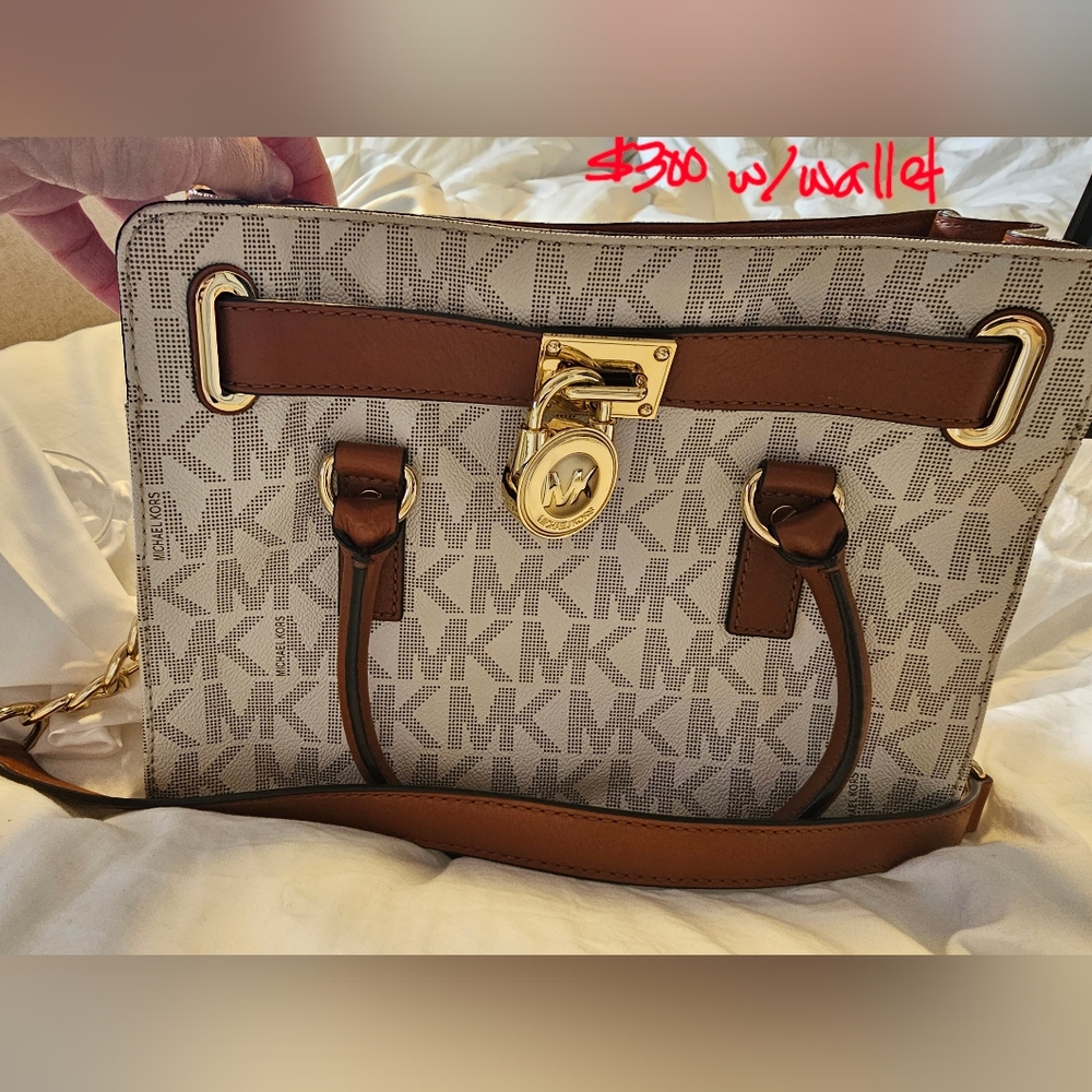 Michael Kors Hamilton Satchel Bag with Matching Full-Size Wallet